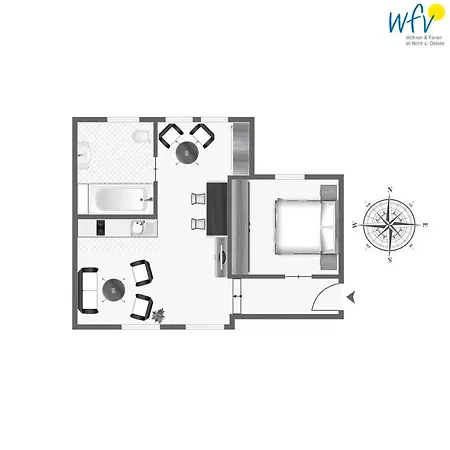 דירה Haus Inselrose Wildrose *